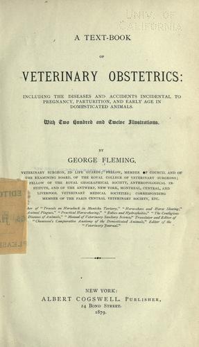 A text-book of veterinary obstetrics by George Fleming cover