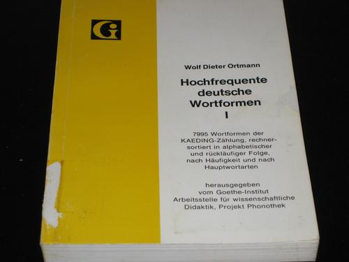Hochfrequente deutsche Wortformen by Wolf Dieter Ortmann cover