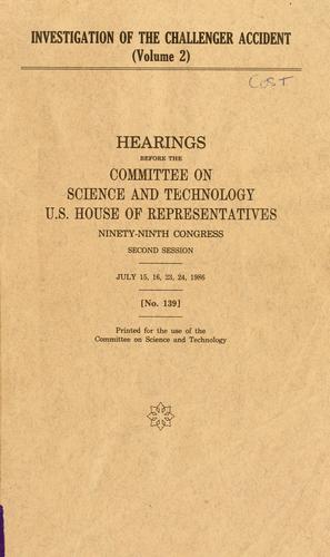 Investigation of the Challenger accident