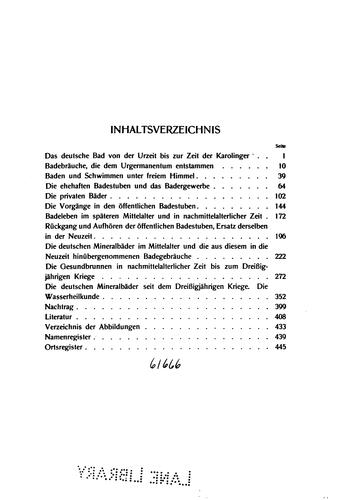 Deutsches Badewesen in vergangenen Tagen by Alfred Martin cover