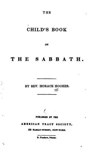 The Child's Book on the Sabbath