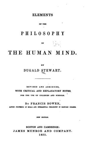 Elements of the philosophy of the human mind