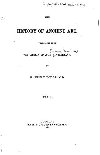 Geschichte der Kunst des Altertums