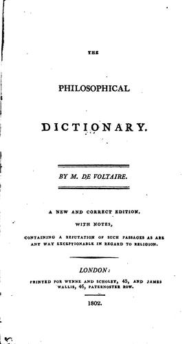 Dictionnaire philosophique