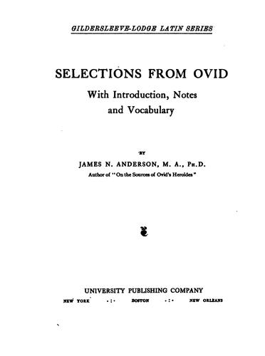 Selections from Ovid