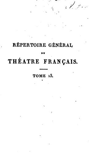 Répertoire général du Théâtre Français by  cover