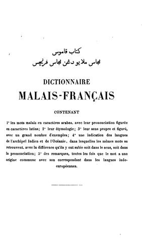 Dictionnaire malais-français