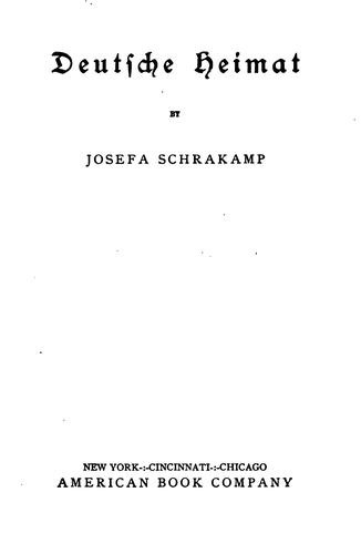 Deutsche heimat by Josepha Schrakamp cover
