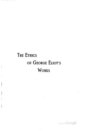 The ethics of George Eliot's works