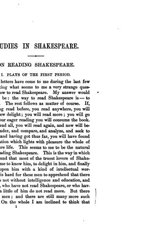 Studies in Shakespeare