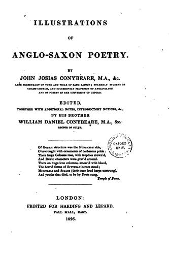Illustrations of Anglo-Saxon poetry
