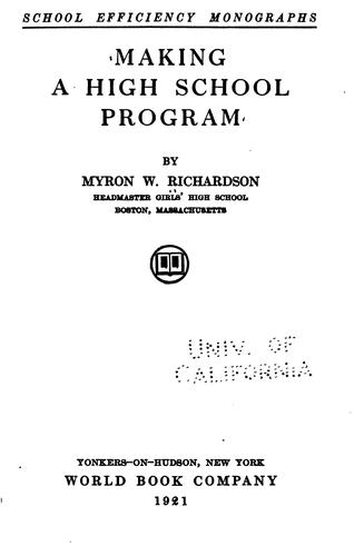 Making a high school program