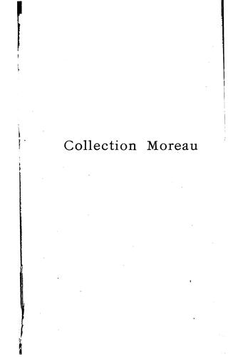 Catalogue de la collection Moreau by Etienne Moreau-Nélaton cover