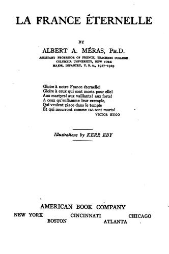 La France éternelle by Albert A. Méras cover