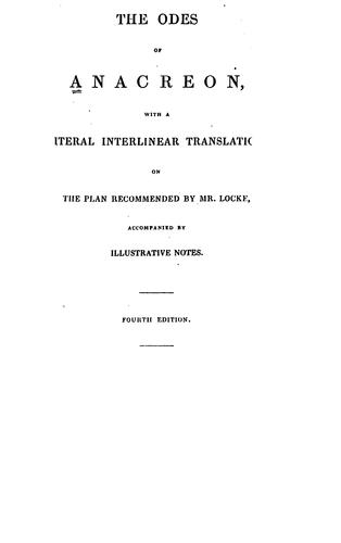 Odes of Anacreon