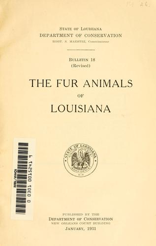 The fur animals of Louisiana