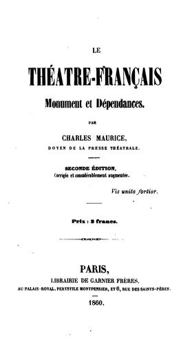 Le Théâtre-franc̜ais by Jean Charles Francois Maurice-Descombes cover