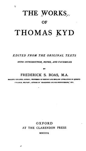 The works of Thomas Kyd