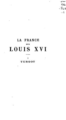 La France sous Louis XVI. by Alphonse Jobez cover