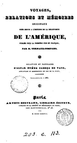 Voyages, relations et mémoires originaux