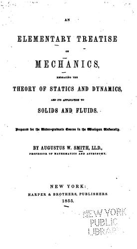 An elementary treatise on mechanics
