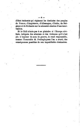 La question chilo-péruvienne et l'intervention européenne au point de vue des intérêts français by  cover
