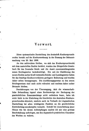 Deutsches Konkursprozessrecht by Seuffert, Lothar Ritter von cover