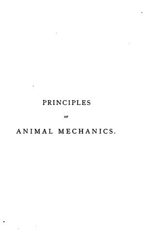 Principles of animal mechanics by Samuel Haughton cover