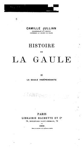 Histoire de la Gaule by Camille Jullian cover