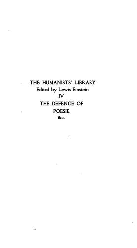The defence of poesie