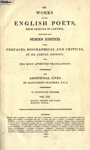 The works of the English poets, from Chaucer to Cowper