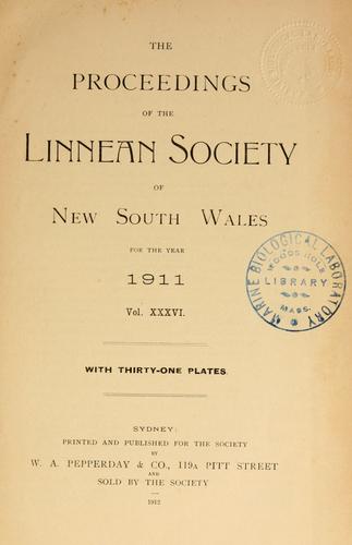 Proceedings of the Linnean Society of New South Wales