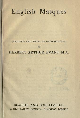 English masques