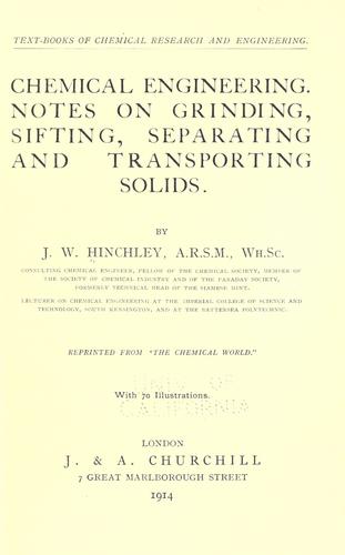 Chemical engineering