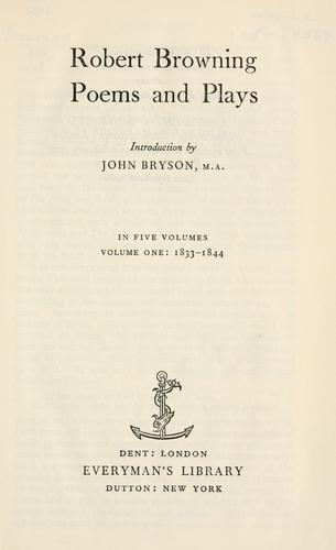 Poems and plays