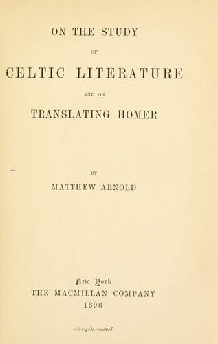 On the study of Celtic literature