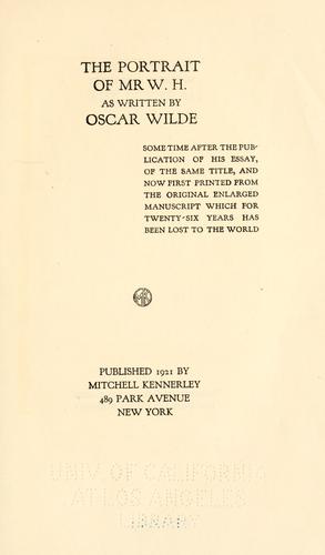 The portrait of Mr. W.H