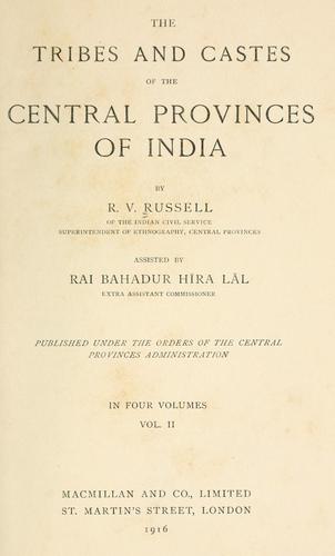 The tribes and castes of the Central Provinces of India