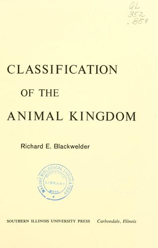 Classification of the animal kingdom