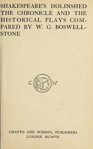 Shakespeare's Holinshed