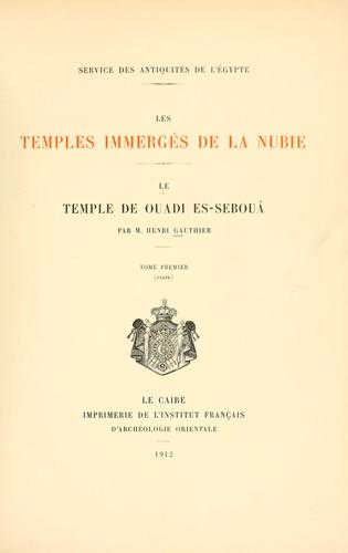 Le temple de Ouadi es-Sebouâ by Henri Gauthier cover
