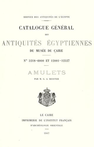 Amulets by George Andrew Reisner cover