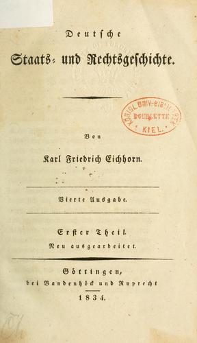 Deutsche Staats-und-Rechtsgeschichte by Friedrich Wilhelm Joseph von Schelling cover