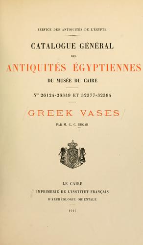 Greek vases by C. C. Edgar cover