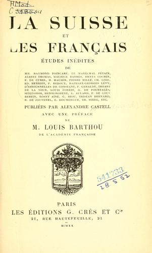 La Suisse et les français by Lang, Willie cover