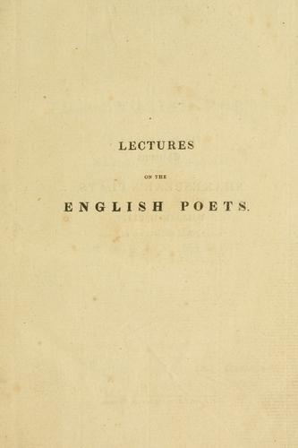 Lectures on the English poets