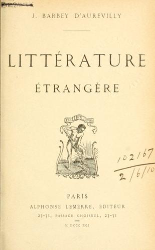 Littérature étrangère