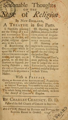 Seasonable thoughts on the state of religion in New-England