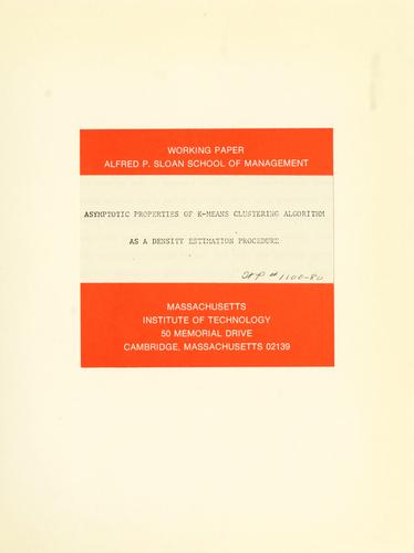Asymptotic properties of K-means clustering algorithm as a density estimation procedure