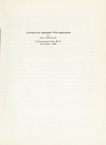 A group lock algorithm, with applications